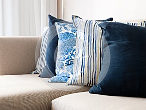 Cushions on a sofa