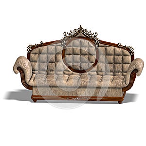 Cushy sofa of louis XV. photo