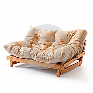 High Quality Futon Sofa Bed In Naturalistic Colors photo