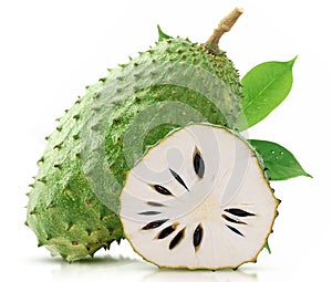 Custard apple fruite isolated on white background