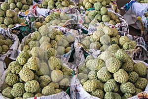 Custard apple stock photo in the fresh market.