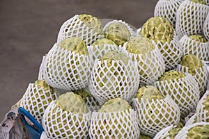 Custard apple stock photo in the fresh market.