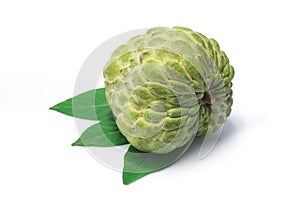 Custard apple on white background.