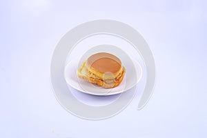 Custard Cake object on white background