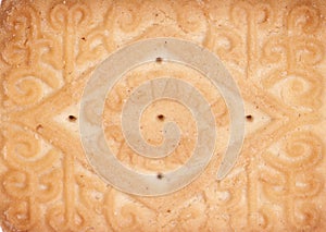 Custard cream biscuit abstract