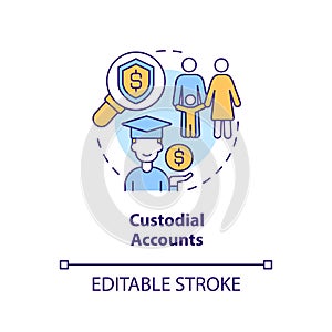 Custodial accounts concept icon