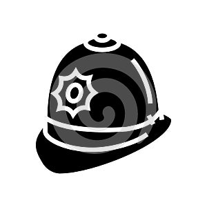 custodian hat cap glyph icon vector illustration