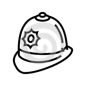custodian hat cap line icon vector illustration