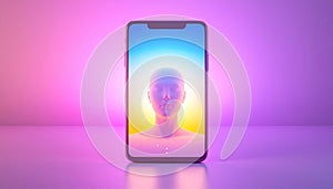 AI Mind and Smartphone Concept â Digital Brain in Futuristic Interface. Ai Generated