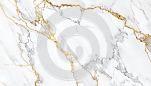 Elegant marble texture background in white and gold tones