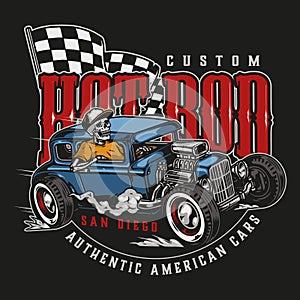 Custom american car vintage logo