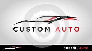 Custom Auto Sports car Logo