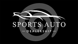 Custom auto sports car silhouette Logo