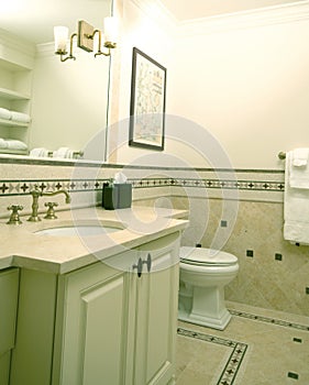 Custom bathroom with tile work