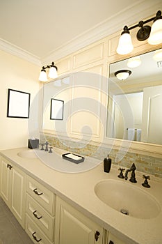 Custom bathroom with tile work