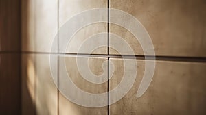 Custom-Built Cabinet Detail in Warm Light - Elegance in Woodworking. Geometric background with sectors