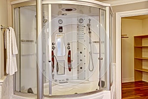 Custom built shower with multi-functional jets