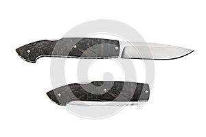 Custom Burl Wood Handle Folder Comparison