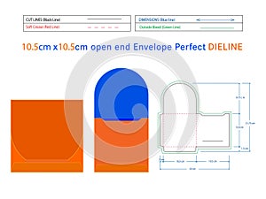 Custom card envelope die line template