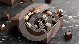 Custom chocolate gift box with personalized message.