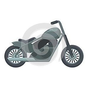 Custom chopper icon cartoon vector. Bike road