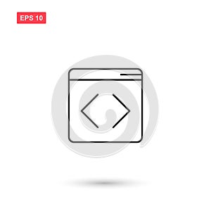 Custom code icon vector design isolated 2