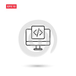 Custom code icon vector design isolated 5