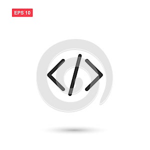 Custom code icon vector design isolated 3