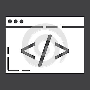 Custom coding glyph icon, seo and development