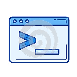 Custom coding line icon.