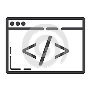 Custom coding line icon, seo and development