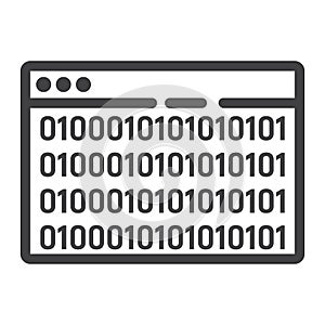 Custom coding line icon, seo and development
