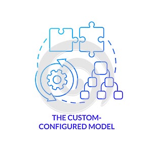 Custom configured model blue gradient concept icon