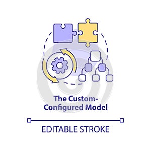 Custom configured model concept icon