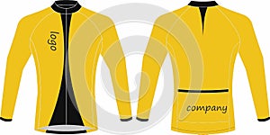 Custom Design cycling jersey long sleeve Templates mock up illustration