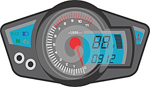 Custom Digital Speedometer vector art