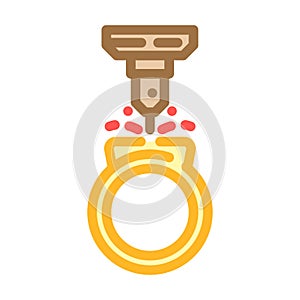 custom engravable color icon vector illustration