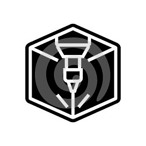 custom engravable glyph icon vector illustration