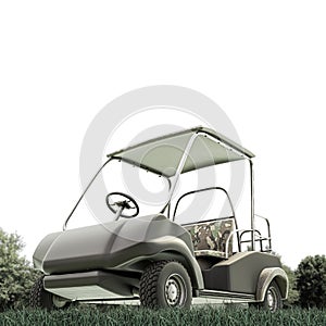 custom golf cart on golf course