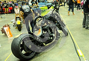 Custom Harley Davidson Motorcycle and engine