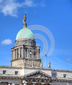 Custom House across the River Liffey in Dublin, Ireland