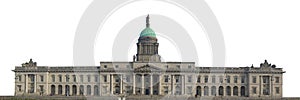 The Custom House Dublin, Ireland isolated on white background