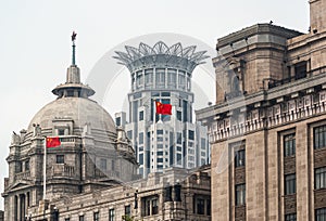 Custom House and HSBC dome along Bund, Shanghai, China