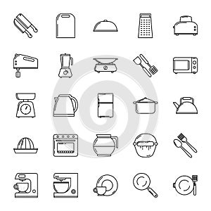 25 custom kitchen utensils and cooking icons