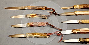 Custom knives collectable different blades photo