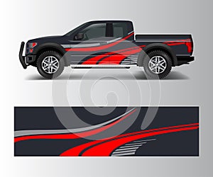 Custom livery race rally offroad car vehicle sticker and tinting. Car wrap decal design vector