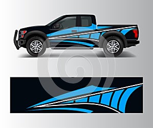 Custom livery race rally offroad car vehicle sticker and tinting. Car wrap decal design vector