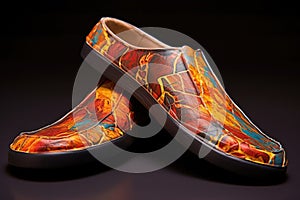 custom-made orthotics in a pair of shoes