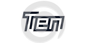 Custom modern number Ten symbol