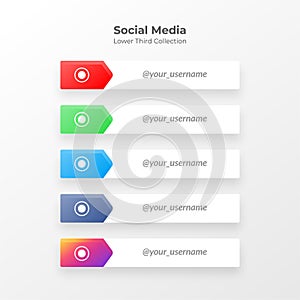 Custom modern square social media lower third